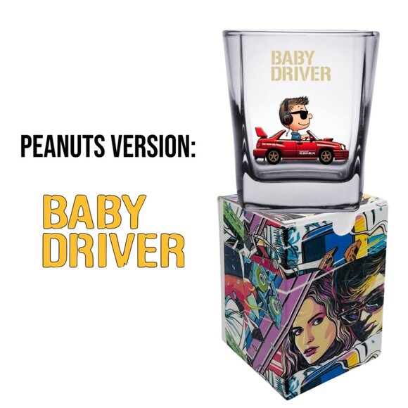 PEANUTS/ 90's and 2000 era MOVIES Mashup Shot Glasses/Gift Boxes, Unique Gift! - Picture 1 of 14